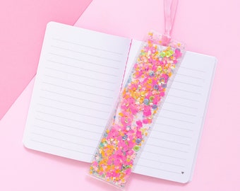 Confetti Bookmark - Bookmark for Women Bookmark for Kids Stocking Stuffer Reading Gift Bookworm Gift Confetti Gift Ideas