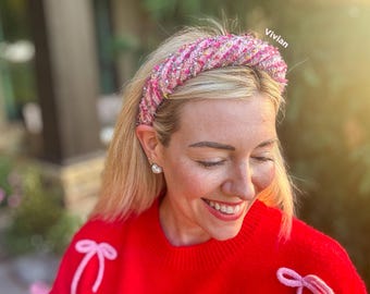 Vivian Tweed Headband: Padded, Colorful, Playful Style