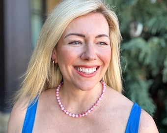 Beaded Necklace: Mabel Design (Magnetic Clasp, Extender Chain)