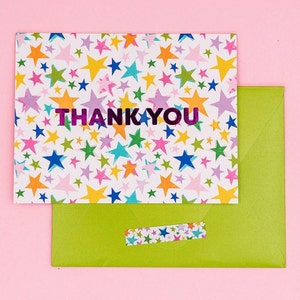 Stars Thank You Boxed Note Cards - Thank You Cards Small Business Graduation Gifts for Her Blank Cards