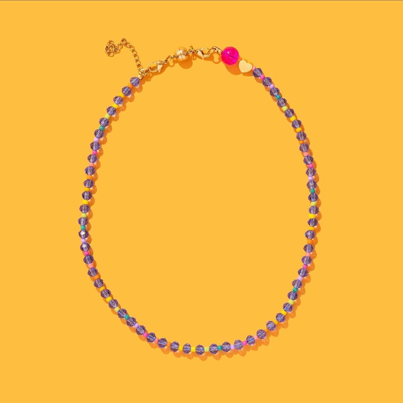 Camille Necklace: Cute Beaded Jewelry (Magnetic Clasp, Extender) image 2