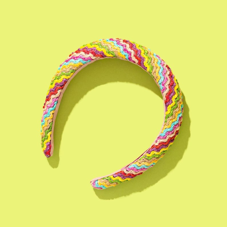 Colorful Rattan Headband, Lightweight Spring Style (One Size) image 2