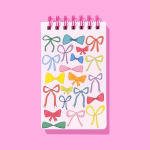 Spiral Notebook: Colorful Bow Cover - Lined, Perforated Pages Bild 2