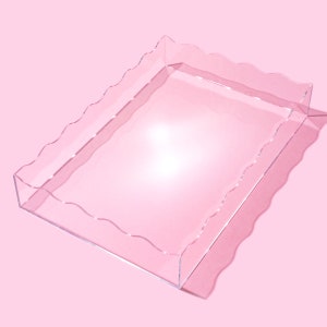 Medium Clear Rectangle Tray - Coffee Table Decor Housewarming Gift Mother's Day Gift