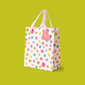 Happy Flowers Gift Bags 3 Sizes Flower Girl Gift Baby Shower Gift image 3
