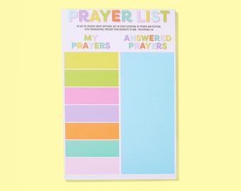 Colorful Prayer List Notepad - Magnetic Back, 50 Sheets