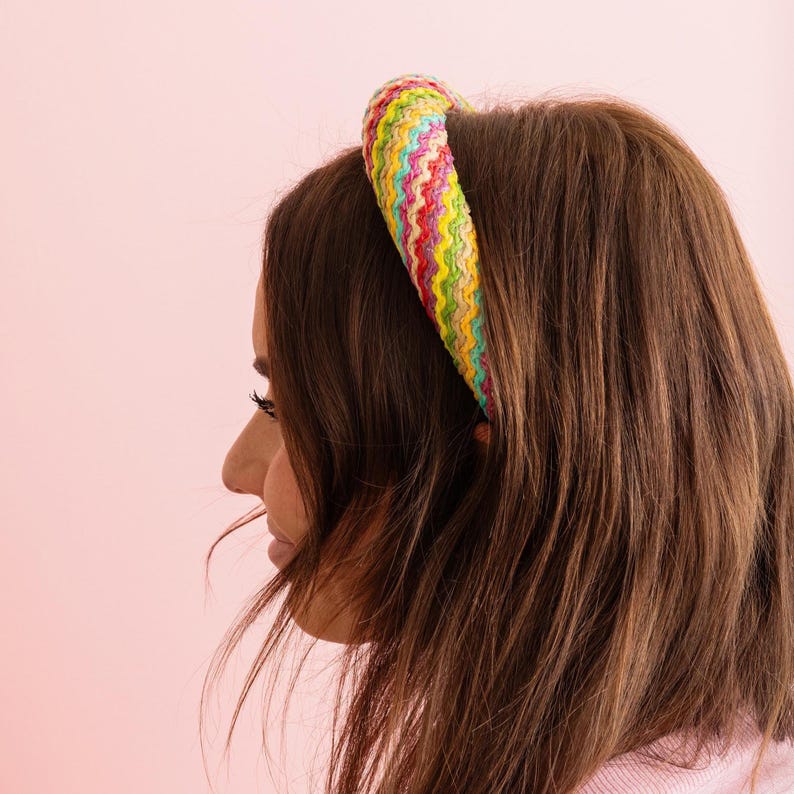 Colorful Rattan Headband, Lightweight Spring Style (One Size) image 1
