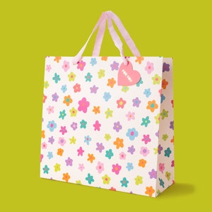 Happy Flowers Gift Bags 3 Sizes Flower Girl Gift Baby Shower Gift image 4