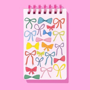 Spiral Notebook: Colorful Bow Cover - Lined, Perforated Pages Bild 3