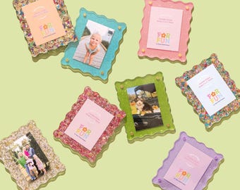 Magnetic Locker Frame: 8 Bright Colors with Glitter and Confetti