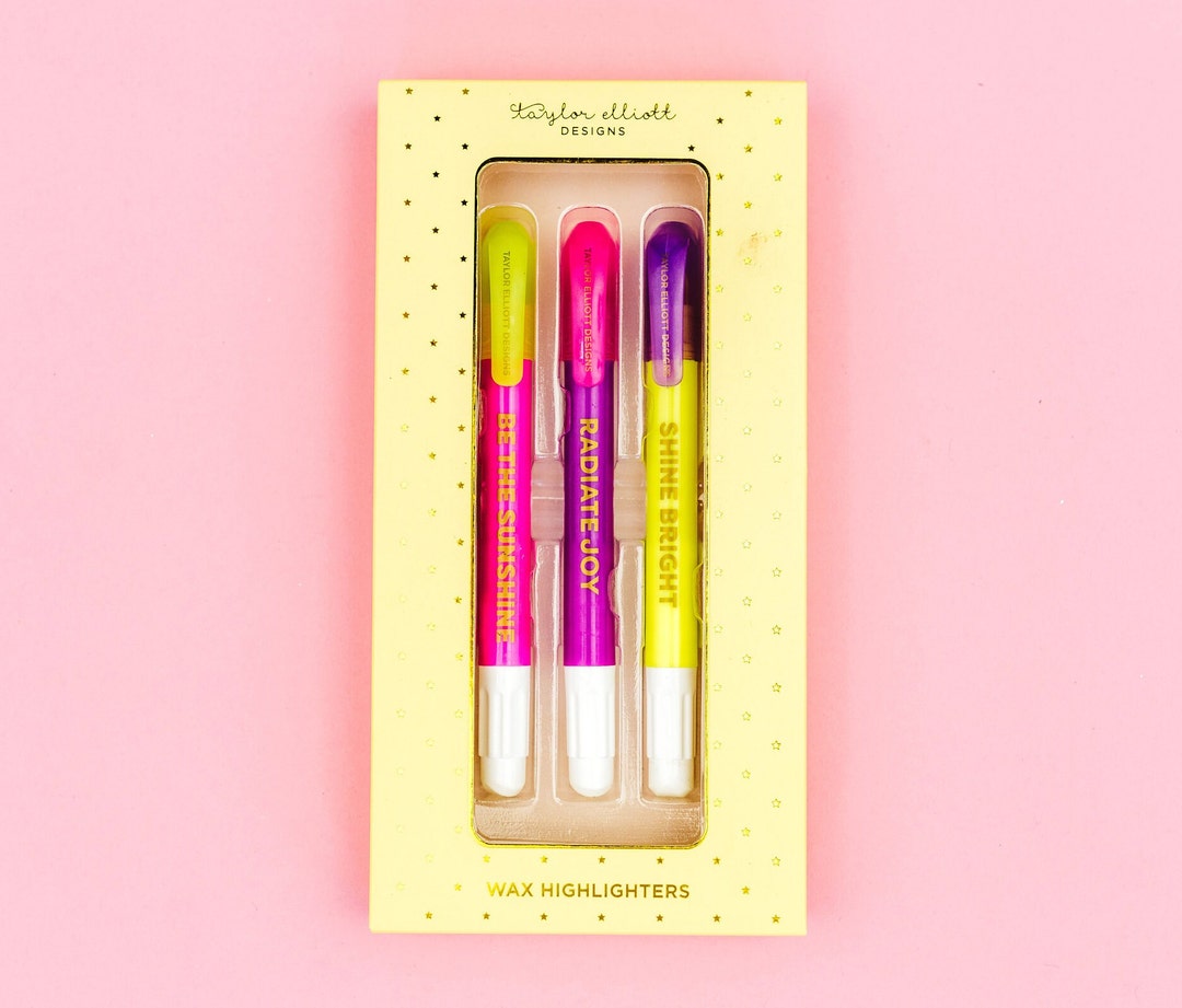 Shine Bright Wax Highlighter Set Back to School Supplies Etsy