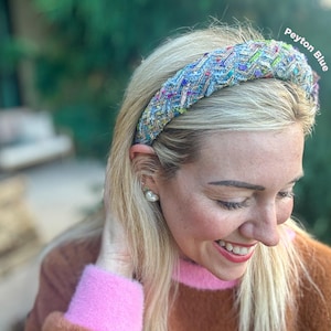 Blue Tweed Headband - Etsy display picture 1