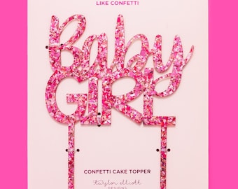 Baby Girl Cake Topper - Baby Shower Gender Reveal Baby Shower Sign It's a Girl