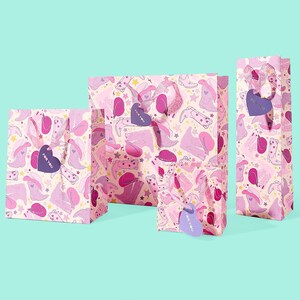 Let's Go Girls Gift Bags: Cowgirl Boots Pattern - Party Favor Wraps Bild 4