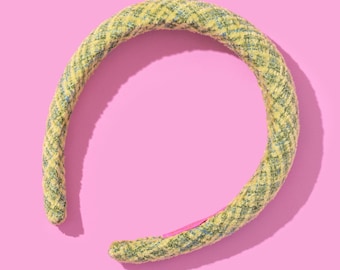 Tweed Headband: Green Goddess Style (Thick, Padded Winter Accessory)
