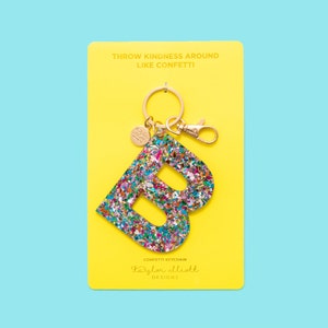 Initial Letter Keychains - Personalized Present Monogram Acrylic Keychain Tween Gift