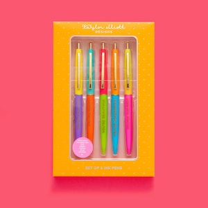 PASISIBICK 5 Pack of Cute Pens for Journaling Pretty Fancy Pens Glitter  Ballp