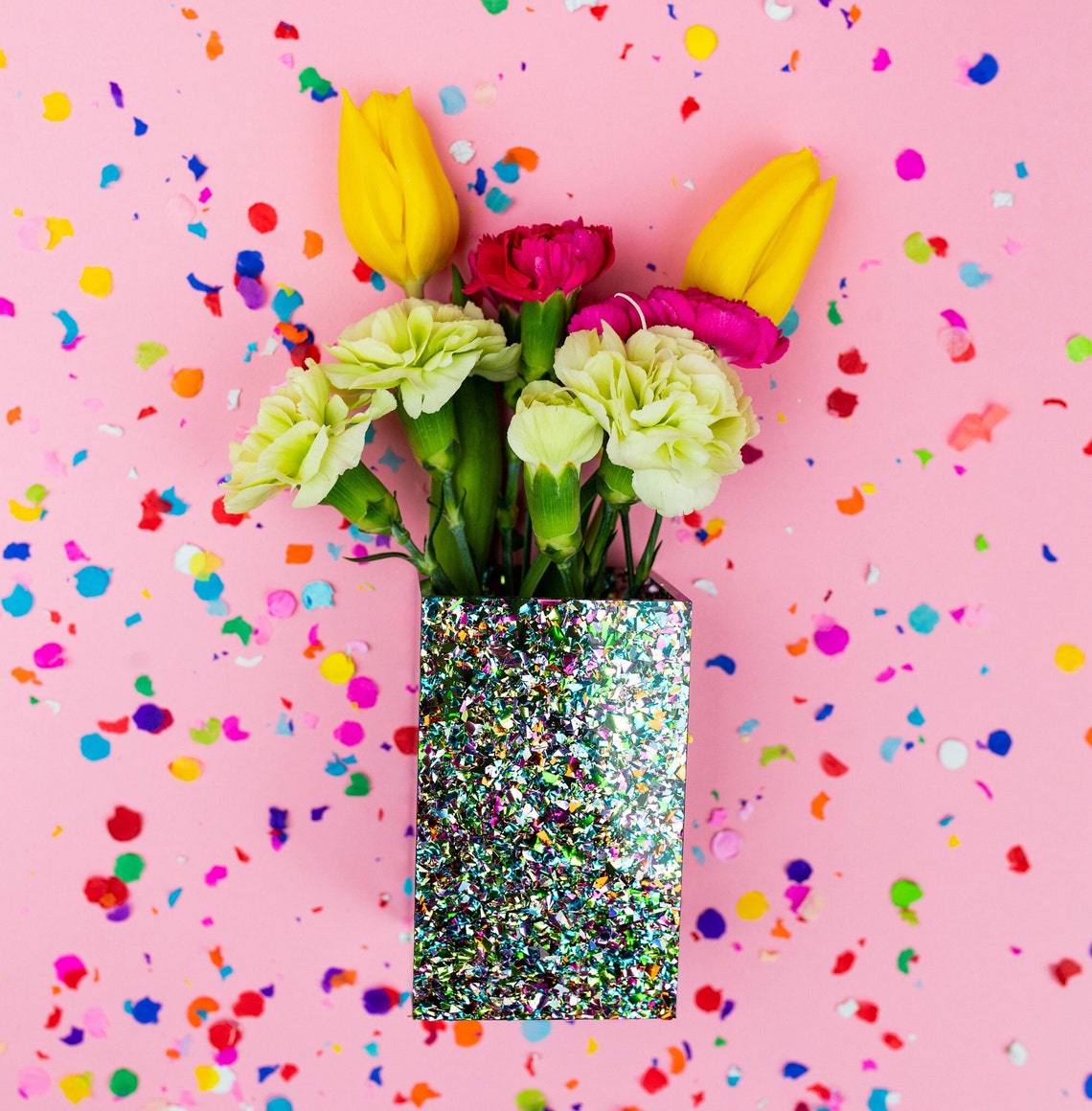 Confetti Acrylic Pen Pencil Cup Holder Etsy