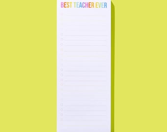 Magnetic Teacher List Pad - Colorful, Lined Notepad for Notes