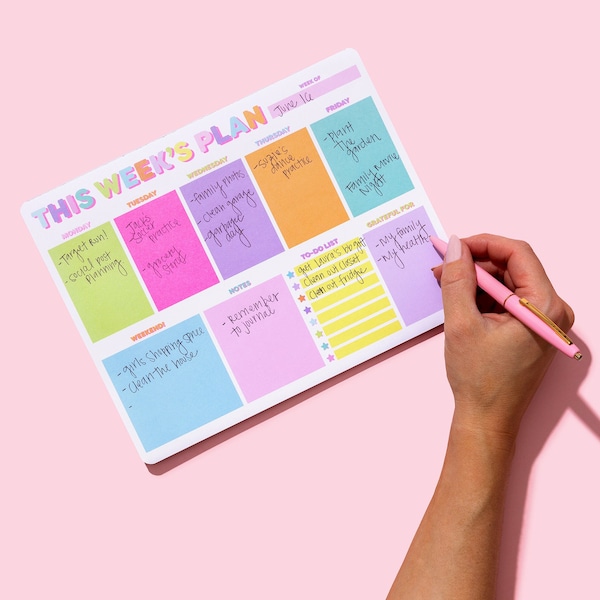 This Week Weekly Planner - Calendar To-Do List Desk Pad Mouse Pad Teacher Gift