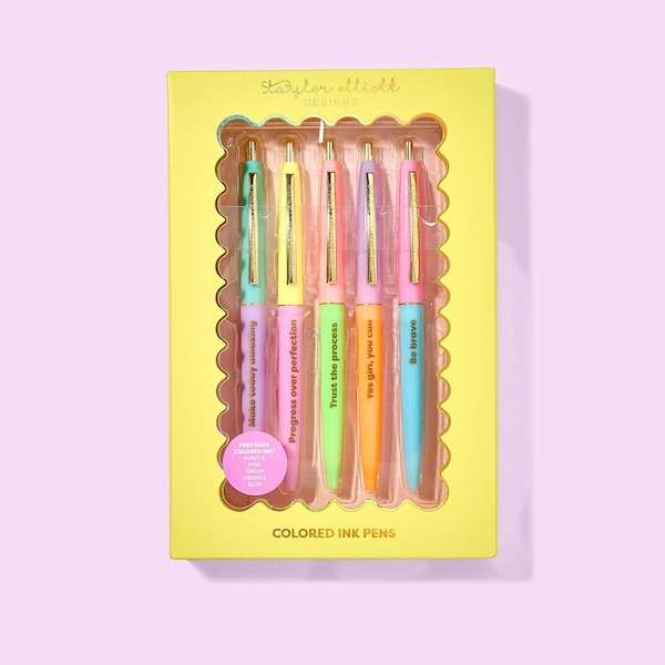 Motivational Pen Set - Colorful Ink with Uplifting Sayings