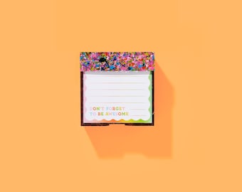 Confetti Note Holder, Acrylic, Bright and Playful (Includes 300 Notes)