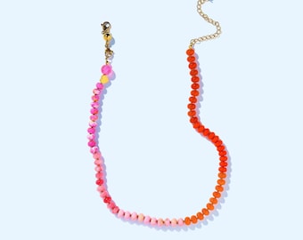 Beaded Necklace: Meredith Style - Colorful Quartz and Glass Beads