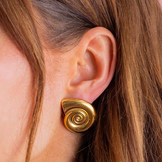 Sloan Oversized Swirls Stud Summer Accessories Gold Accessories