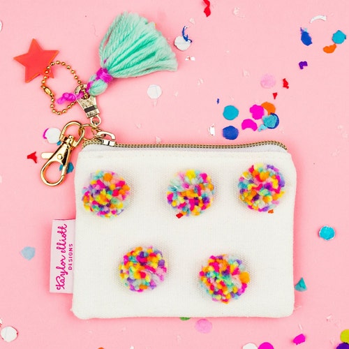 Mini Multipom Card Holder Keychain Zipper Pouch Etsy