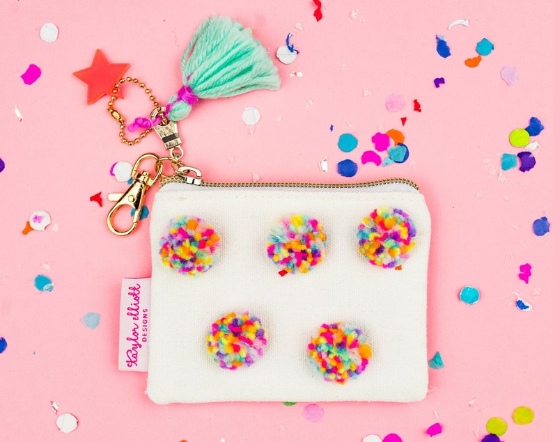 Mini Multipom Card Holder Keychain Zipper Pouch Etsy