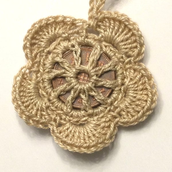 Crochet Lucky Penny Flower Etsy