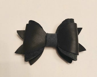 dog cat collar Small repurposed genuine leather bows multiple use