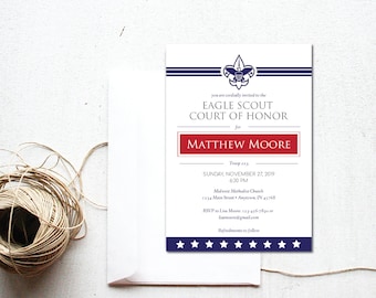 INSTANT DOWNLOAD Eagle Scout Court of Honor custom invitation / downloadable invitation / custom Eagle Court invite
