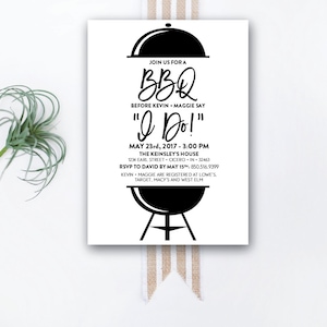 INSTANT DOWNLOAD wedding shower invitation / I Do BBQ invite / I do bbq shower / couples shower / engagement party / backyard bbq invite