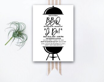 INSTANT DOWNLOAD wedding shower invitation / I Do BBQ invite / I do bbq shower / couples shower / engagement party / backyard bbq invite