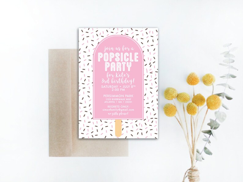 INSTANT DOWNLOAD Birthday Invitation / Popsicle Party Invite / Etsy