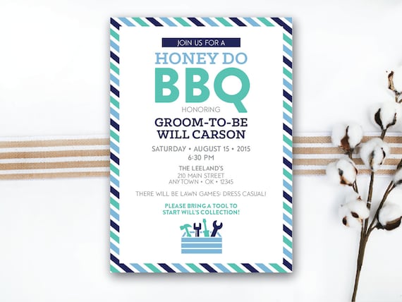 groom shower invitations
