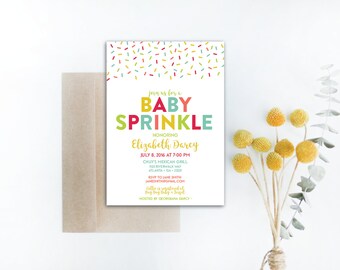 INSTANT DOWNLOAD baby sprinkle invitation / confetti invitation / confetti invitation / gender neutral baby sprinkle / rainbow invite