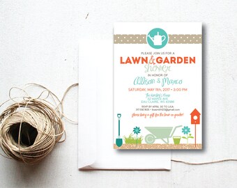 INSTANT DOWNLOAD couple's shower invite / lawn and garden shower / groom shower / printable invitation / wedding shower