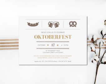 INSTANT DOWNLOAD Oktoberfest invitation / Oktoberfest party / Octoberfest invite / Beer themed party / German themed party