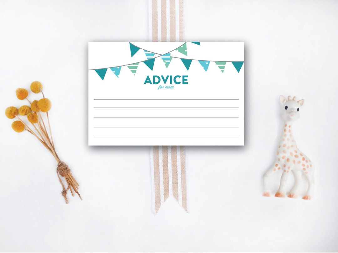 INSTANT DOWNLOAD Printable Baby Shower Game / Advice for Mom Card ...