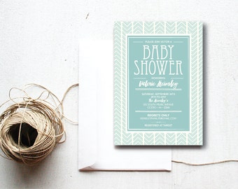 INSTANT DOWNLOAD baby shower invitation / tribal baby shower / rustic shower invite / baby boy shower / arrows invite / DIY invite