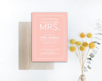 INSTANT DOWNLOAD bridal shower invitation / blushing bride shower / pink bridal shower / blush bridal shower / vintage bridal shower