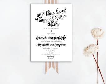 INSTANT DOWNLOAD wedding brunch / day-after brunch / morning after brunch / happily ever after brunch / rustic invite / rustic wedding / DIY