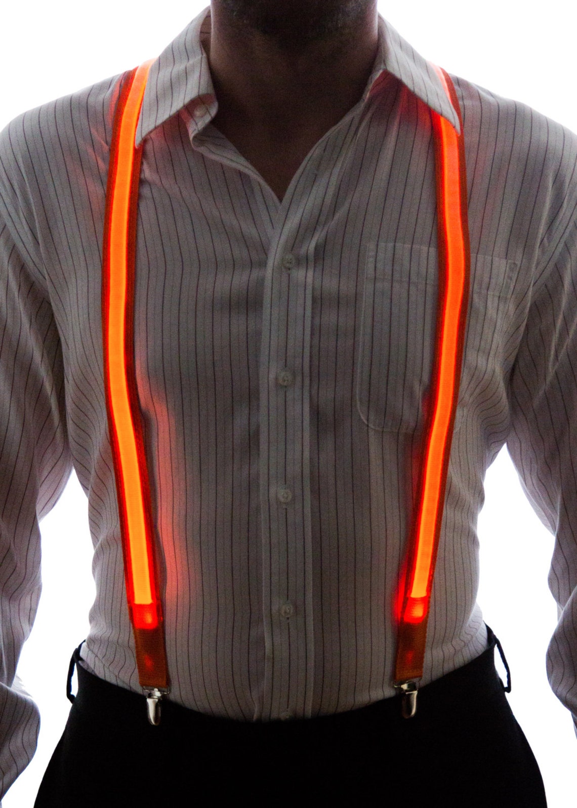 Light up Suspenders Glow in the Dark Light Up Rave Wear Etsy