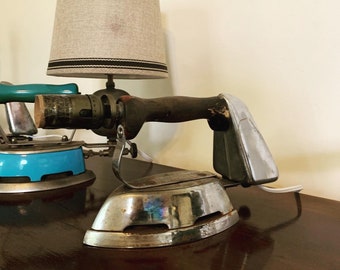 Upcycled Antique Iron Lamp