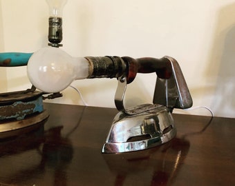 Upcycled Antique Iron Lamp
