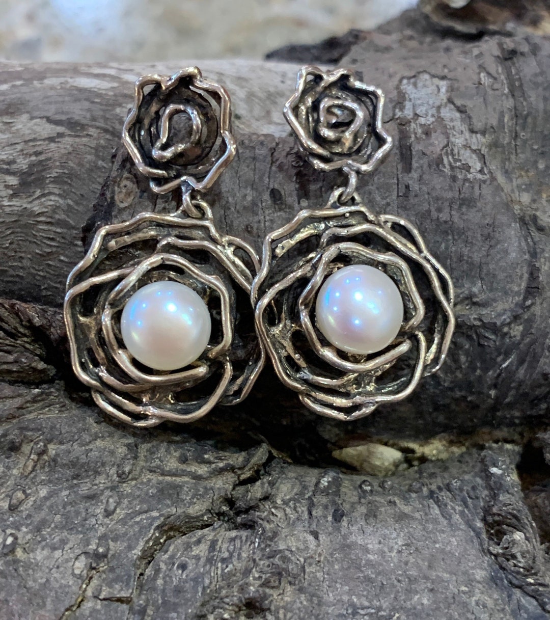 Baroque Pearl Earrings Doina Huggie Earrings Baroque Earrings
