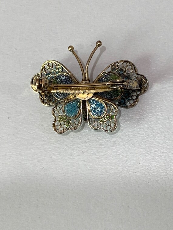 Vintage petite butterfly pin/brooch by Italian je… - image 6
