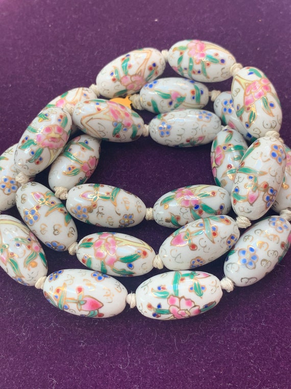 vintage cloisonne hand painted Gem